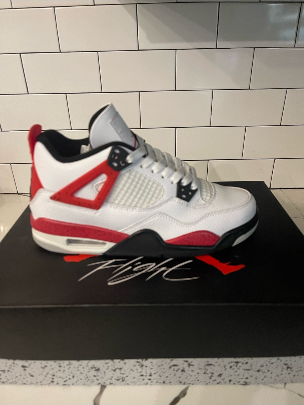 Mens Retro 4 Red Cement Size 6.5.